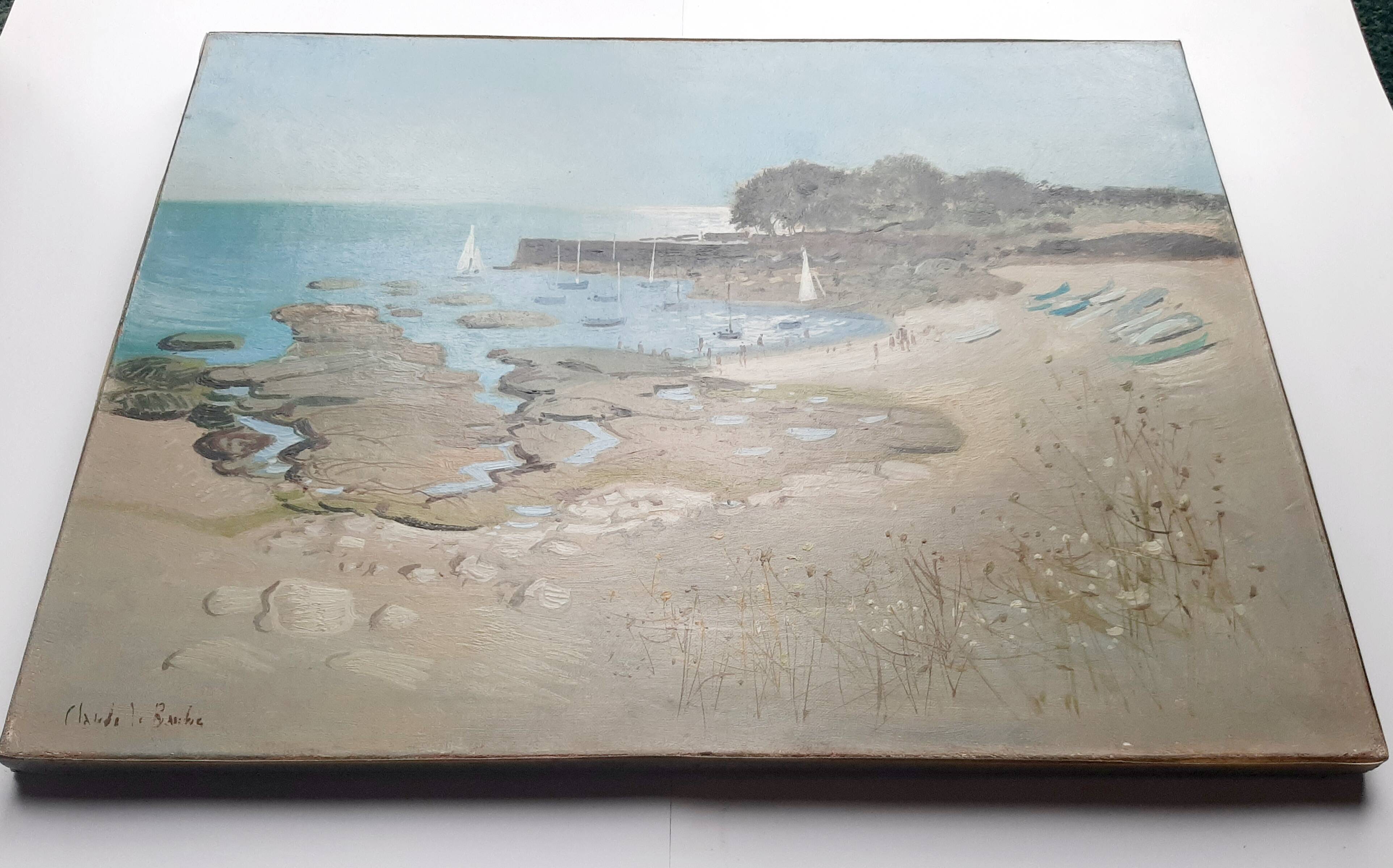 Landscape sea Brittany signed