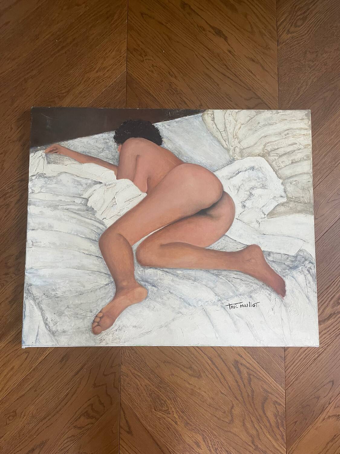 Nude woman oil painting