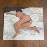 Nude woman oil painting