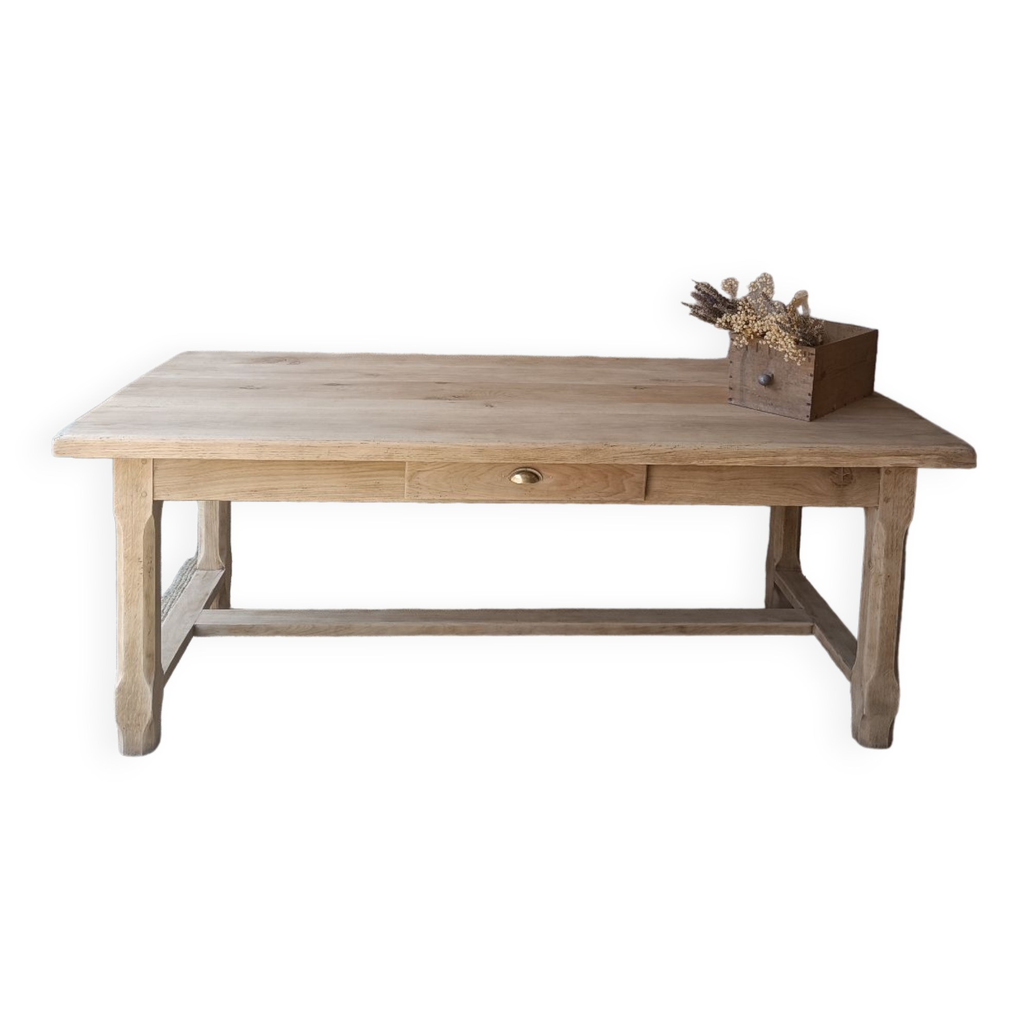 Solid wood farmhouse table