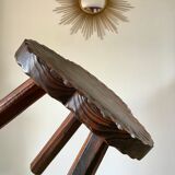 Cowherd stool tripod brutalist style 40s-50s