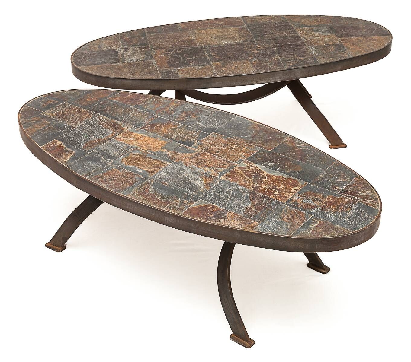 Paire de tables basses Brutalistes