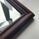 Bevelled mirror frame carved wood
