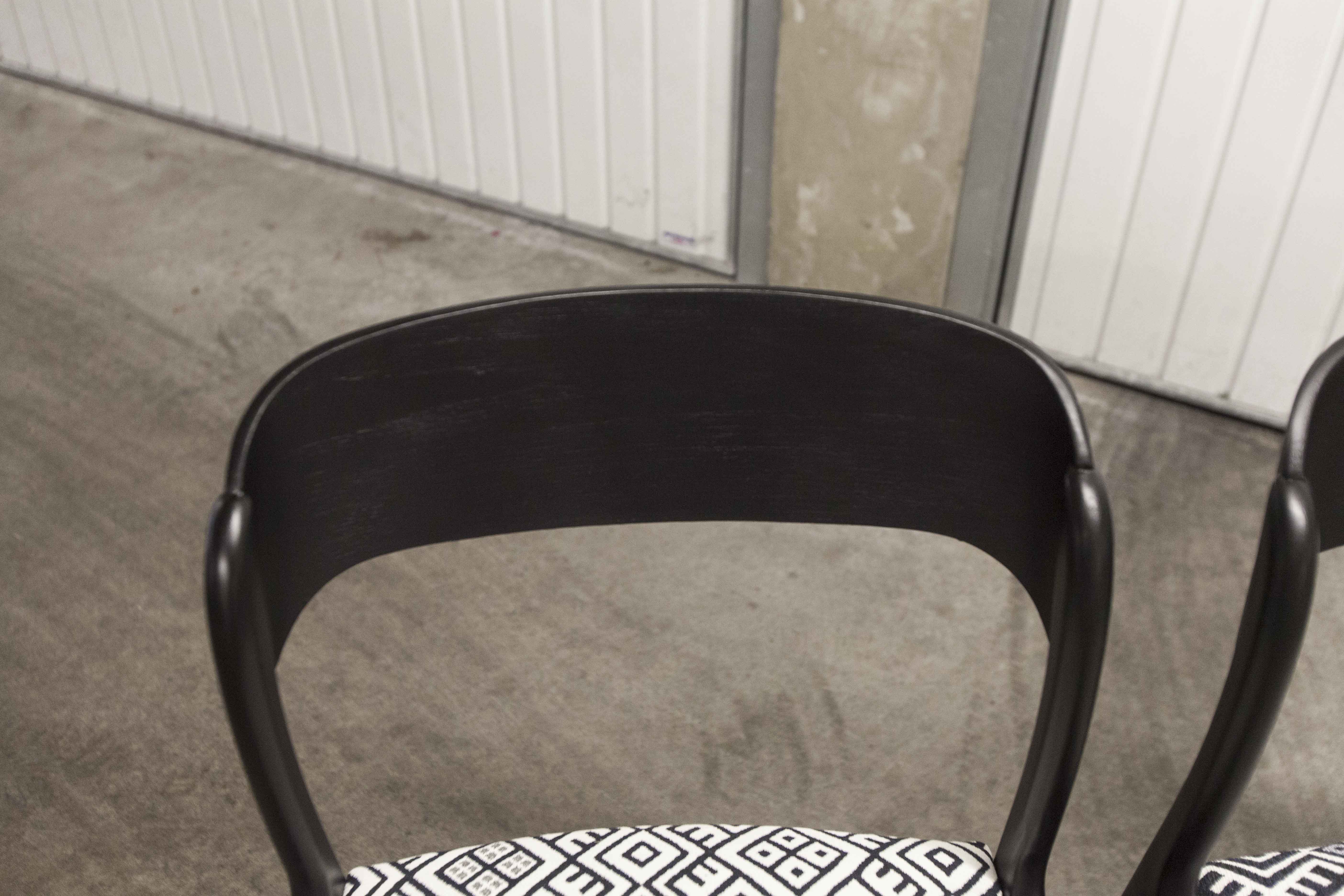 Lot of 4 Baumann chairs flat sled restored