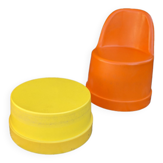 Vintage plastic children chair