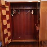 Vintage 1950s 4-door wardrobe
