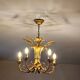 Patinated bronze chandelier with 5 lights – Louis XV style