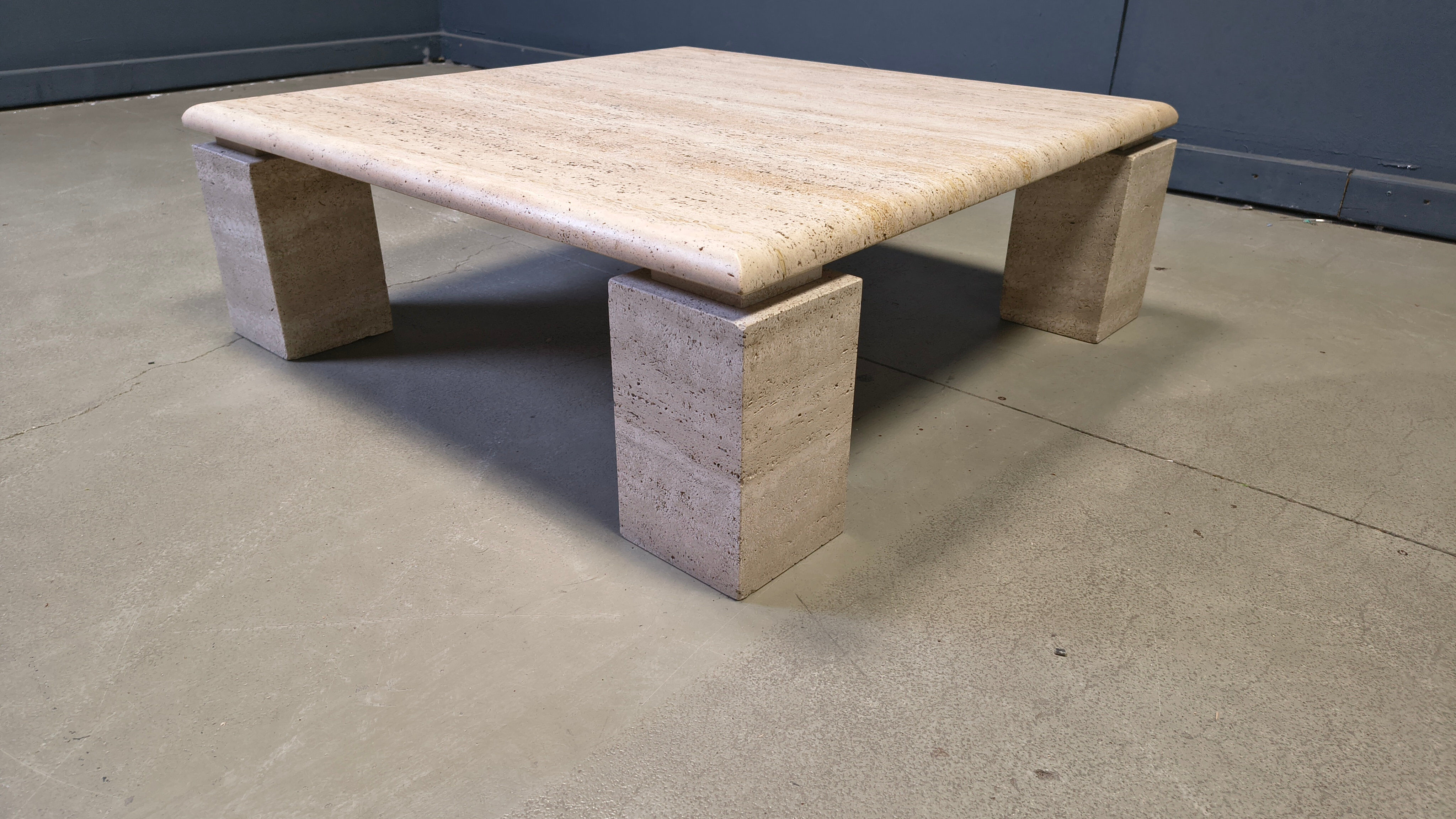 Travertine coffee table 1970s, Italy