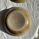 Set of 8 brown-rimmed stoneware deep plates Atelier Saint Simon D19.5