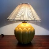 Vintage St Clément ceramic lamp with wool shade