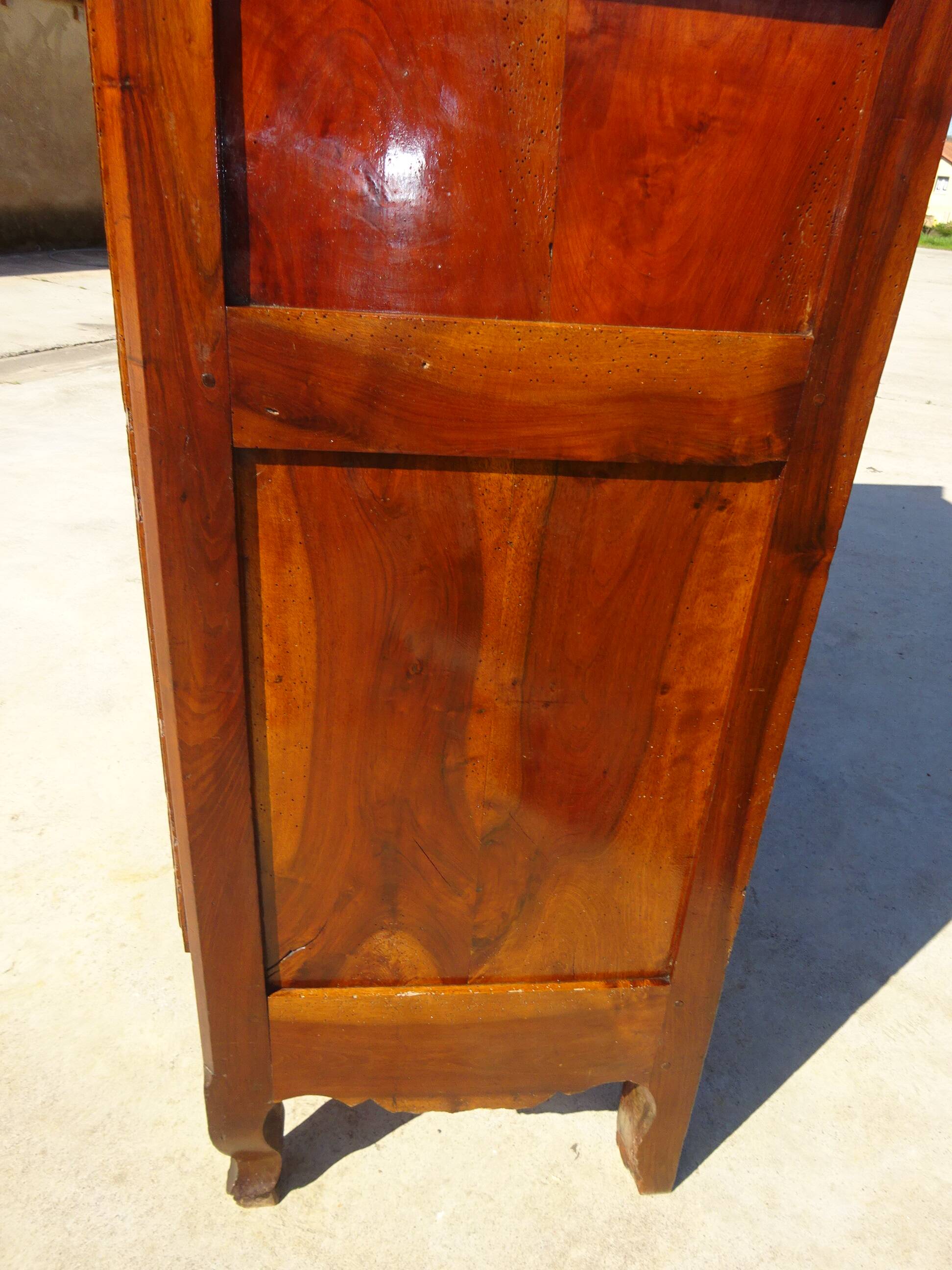 Antique solid walnut cabinet, Louis XV style