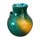 Yellow heart green ceramic vase