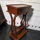 Lyre bedside table in solid cherry wood