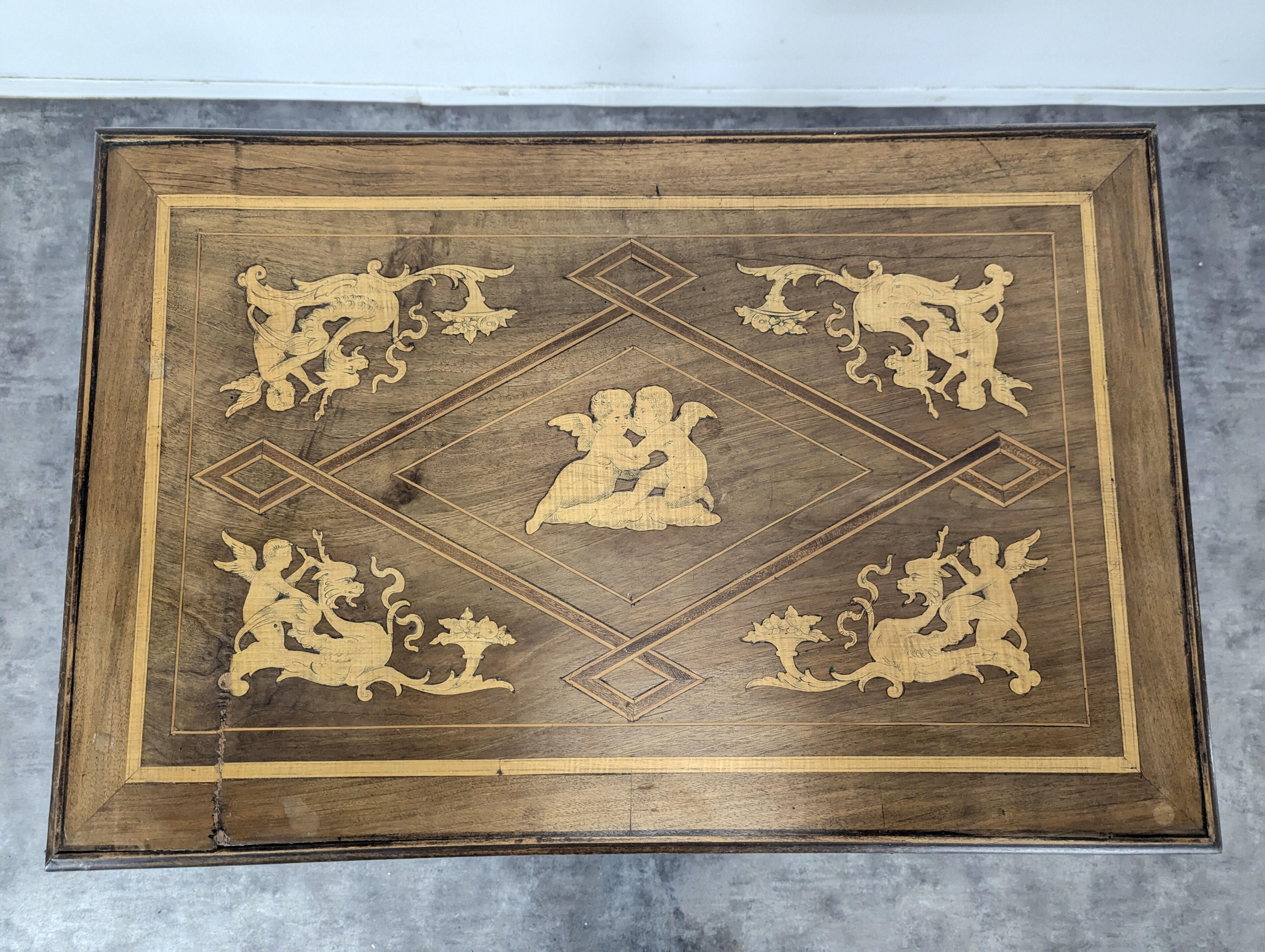 19th century Italian marquetry table