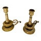 Pair of gilded brass candlesticks