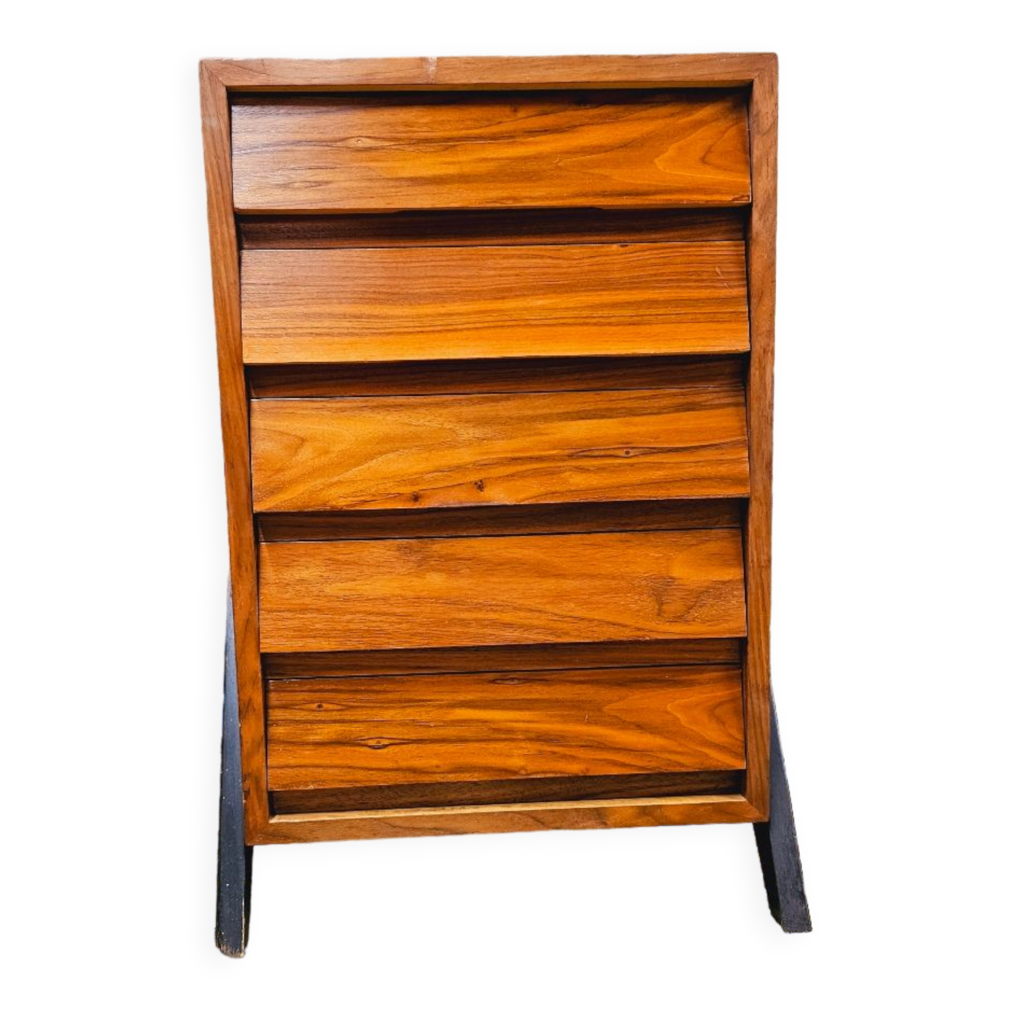 Small Scandinavian teak chest of drawers 5 drawers