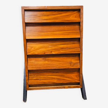 Small Scandinavian teak chest of drawers 5 drawers