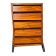 Small Scandinavian teak chest of drawers 5 drawers
