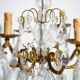 Chandelier cage with pendants and brass frame in Louis XV style