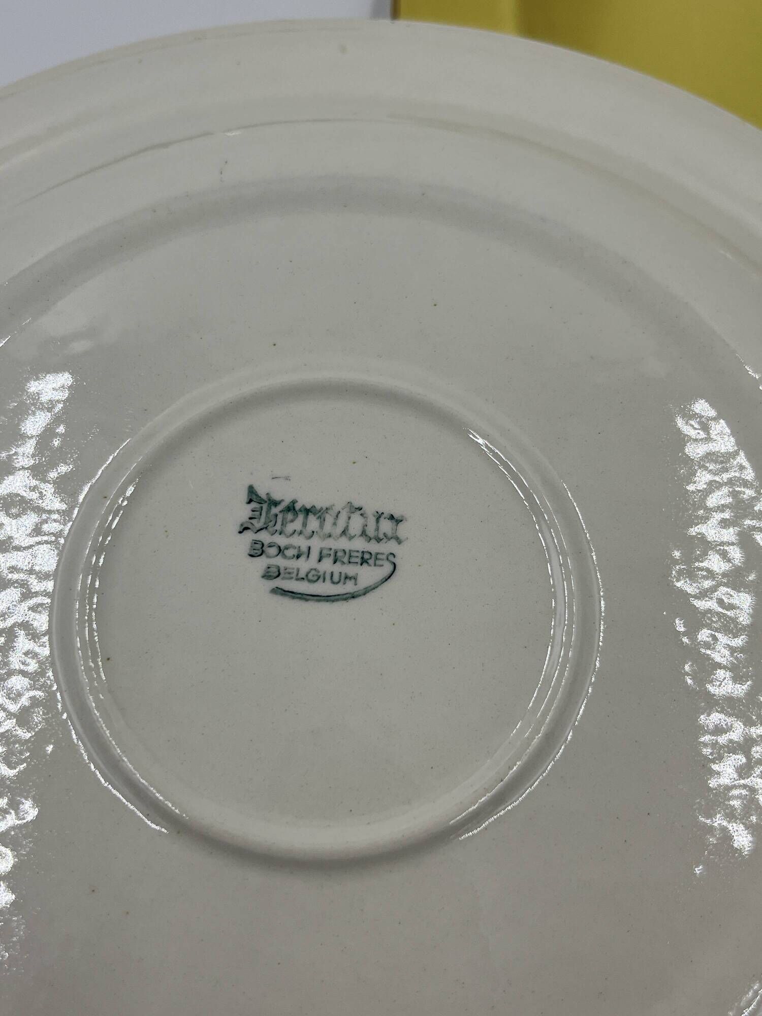 Set of 6 Keralux Boch earthenware plates