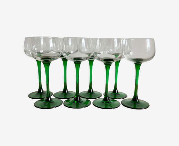 8 verres à vin d'Alsace