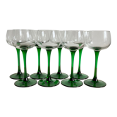 8 verres à vin d'Alsace