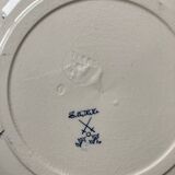 Blue flowered ironstone deep plates from Saxony