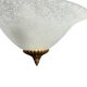 Glass and gold metal pendant light