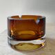 Vintage amber glass ashtray or pocket