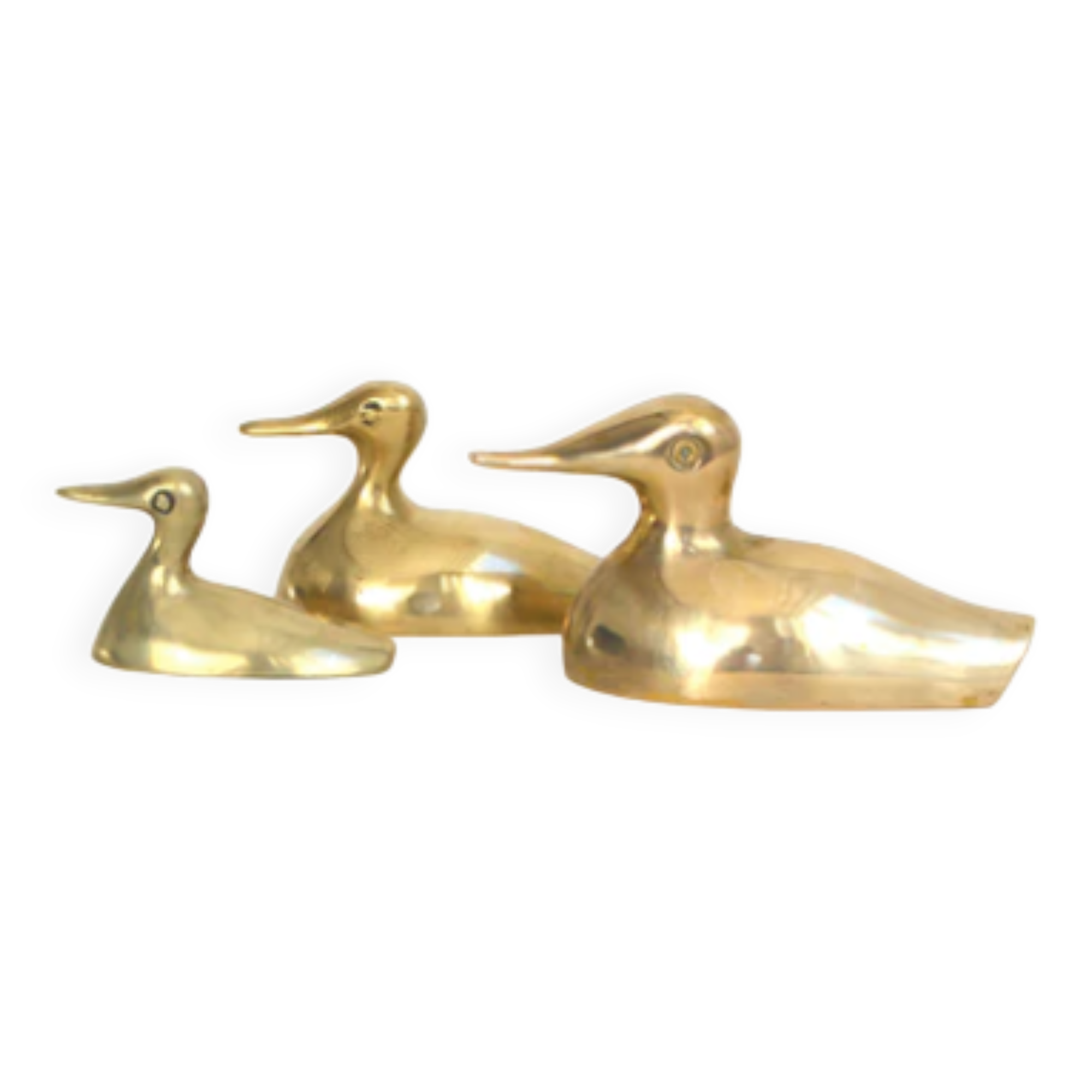 Trio de canards en laiton