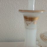 Suite Carafe, Carafon and Pot Opaline with gilded decorations XIX th