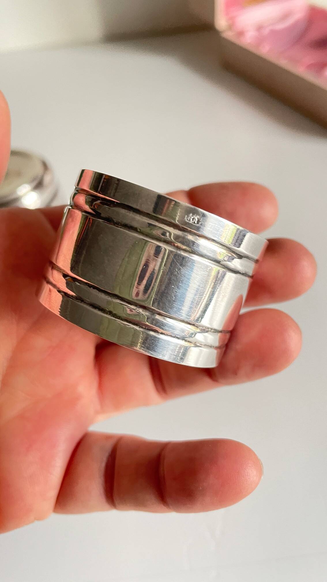 Silver-plated glass and napkin ring by UDNER