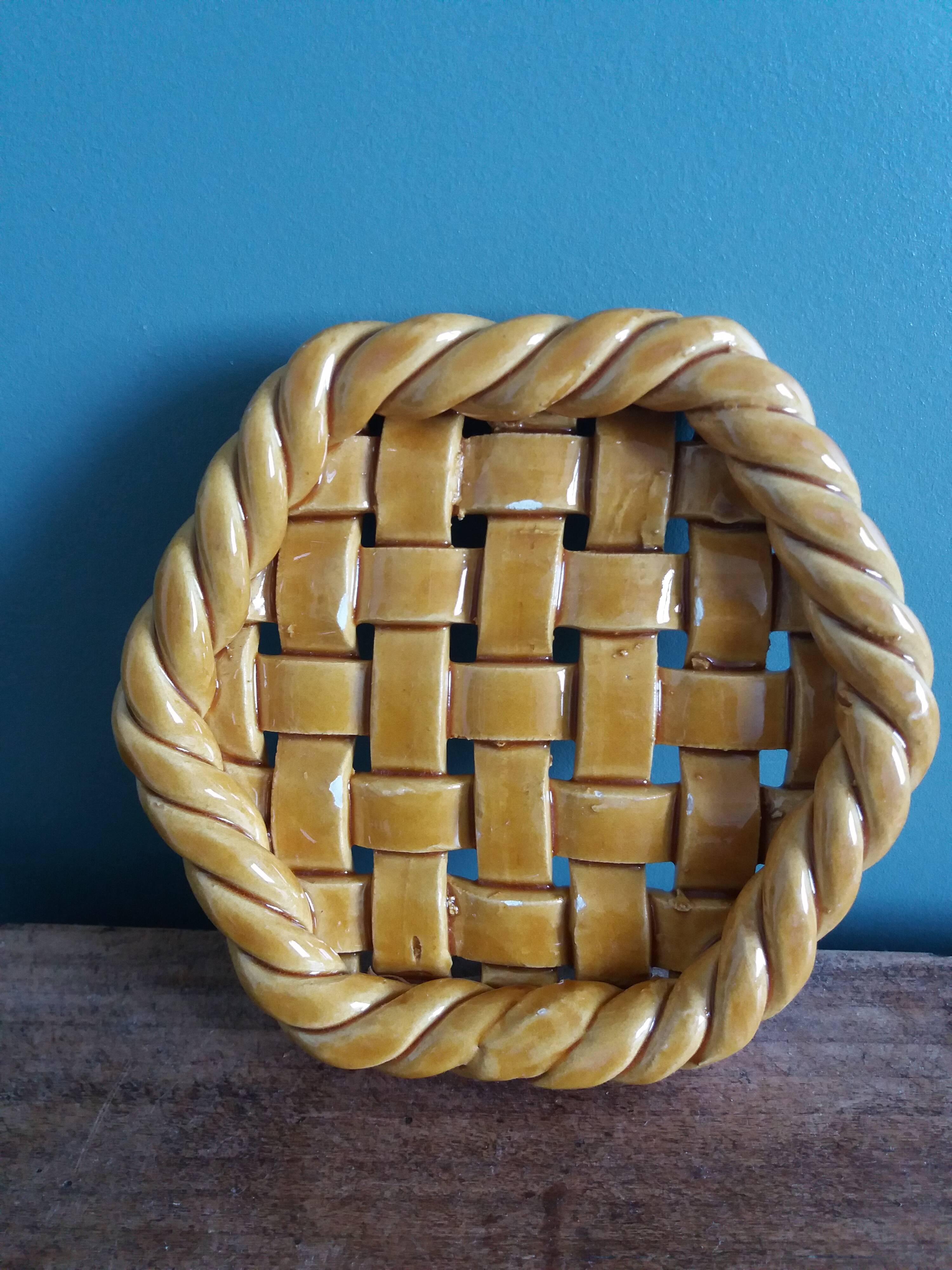 FPP Vallauris barbotine trivets, bottle coasters and knife holders