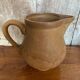 Antique rhodaceram pitcher beige stoneware made in france vintage