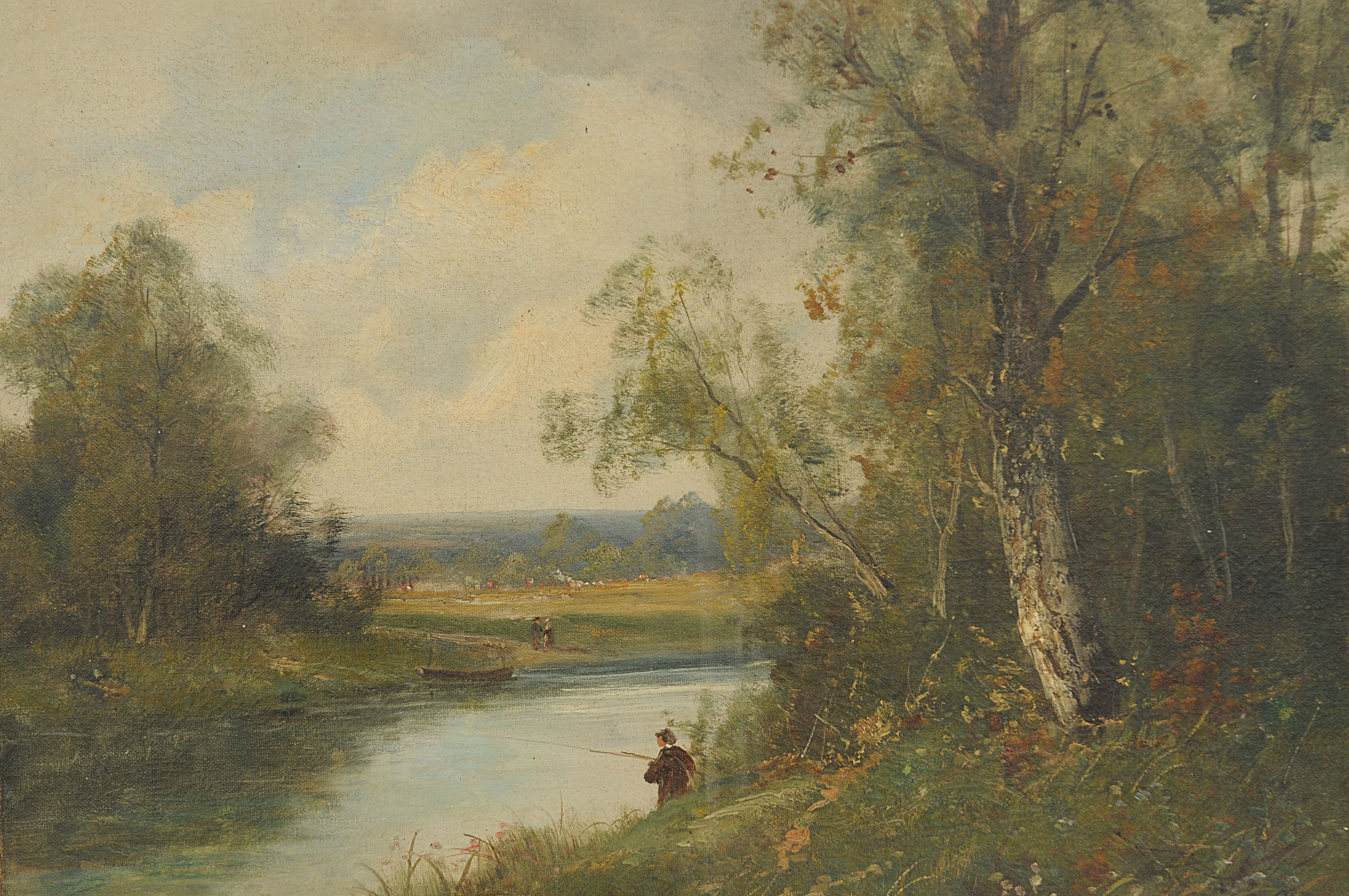 C. Lion (19th Century) oil on canvas, landscape