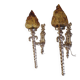 Torchère-style wall lights in cast aluminium and glass - mid 20th century.