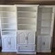 White cerused wood library (+TV housing)
