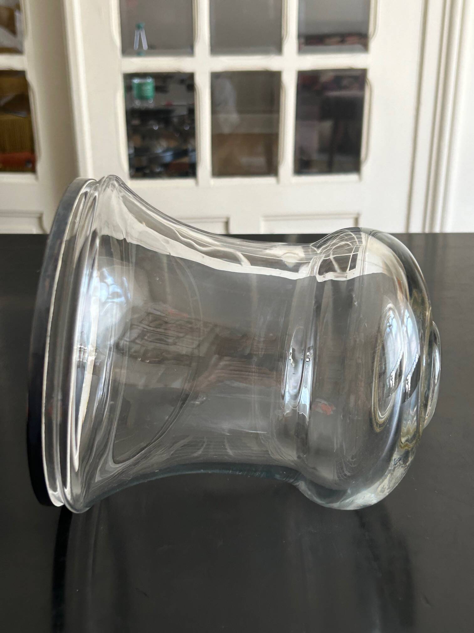 glass and metal vase from the 70s