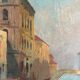 Oil on wood View of Venice at sunrise for the 40s