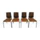 Lot of 4 vintage chairs thermomoulated
