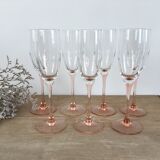 Champagne flutes Luminarc pink foot