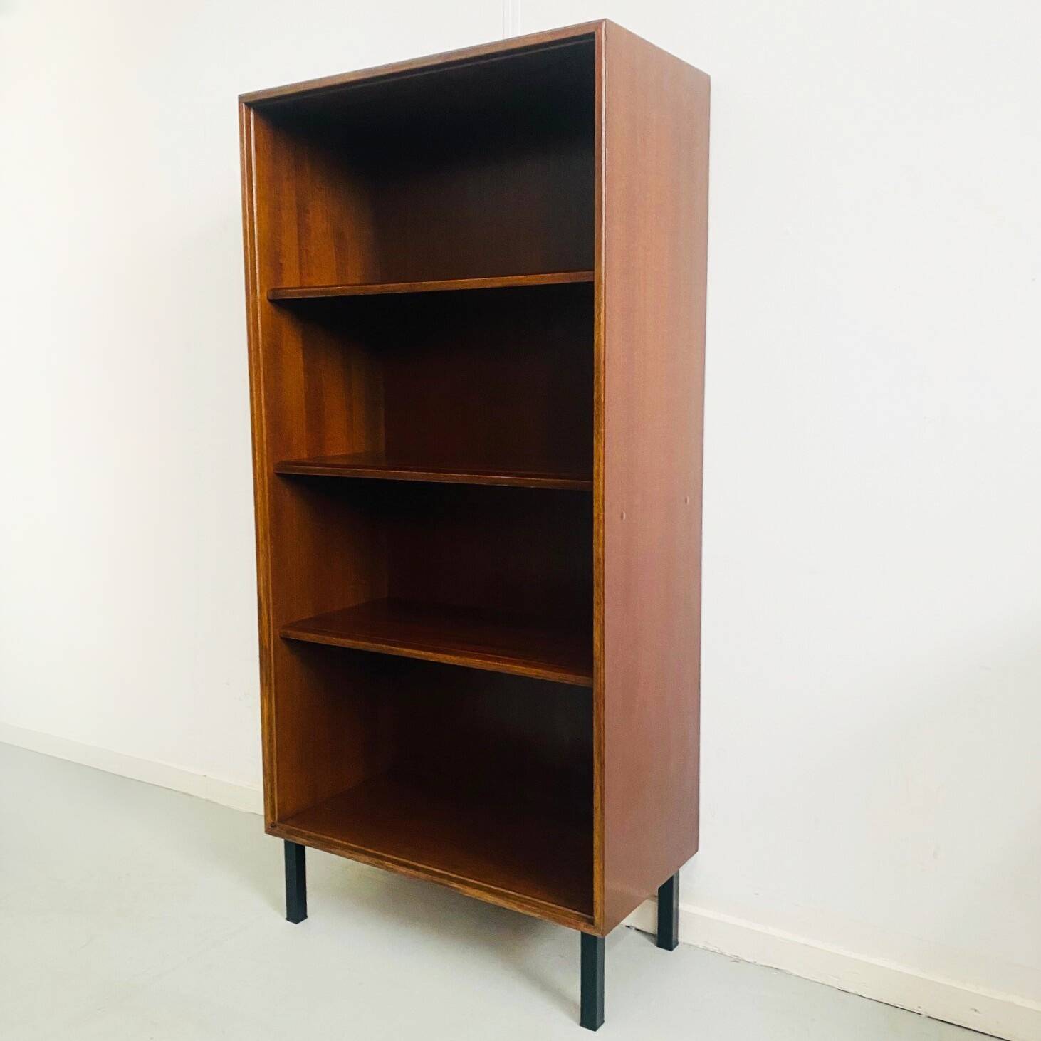 Vintage retro bookcase danish design teak wood