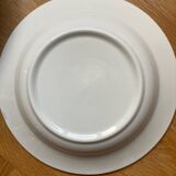 Deep plates with blue apple pattern