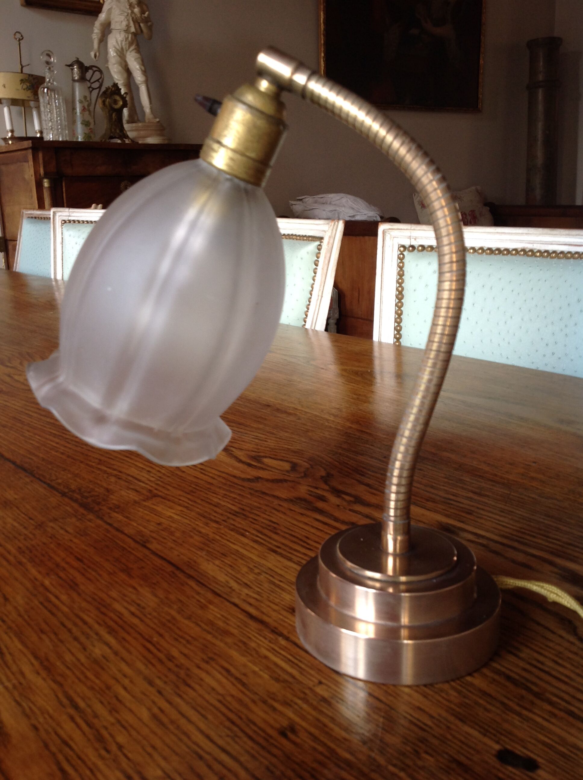 Bronze lamp, adjustable, early 20th century