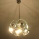 Italian silver plated chandelier with 6 crystal glass discs, 1960s
