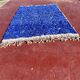 Beni Ouarain Berber rug in Majorelle blue, 250x150 cm – natural wool