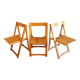 3 chaises pliantes italiennes vintage