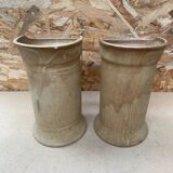 Antique pitcher old stoneware beige vintage