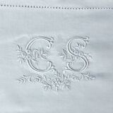 wedding set: sheet and 2 CS monogram pillowcases