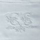 wedding set: sheet and 2 CS monogram pillowcases